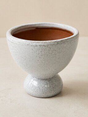 Lyra Speckled Ceramic Pedestal Bowl Planter Minimalist Decor 4”